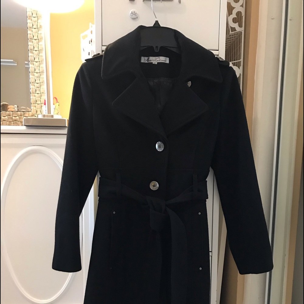 Kenneth Cole black wool coat